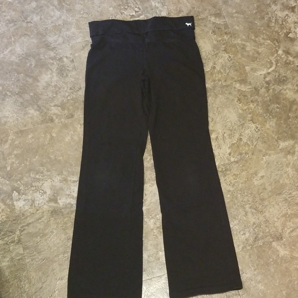 PINK black yoga pants size Lrg.
